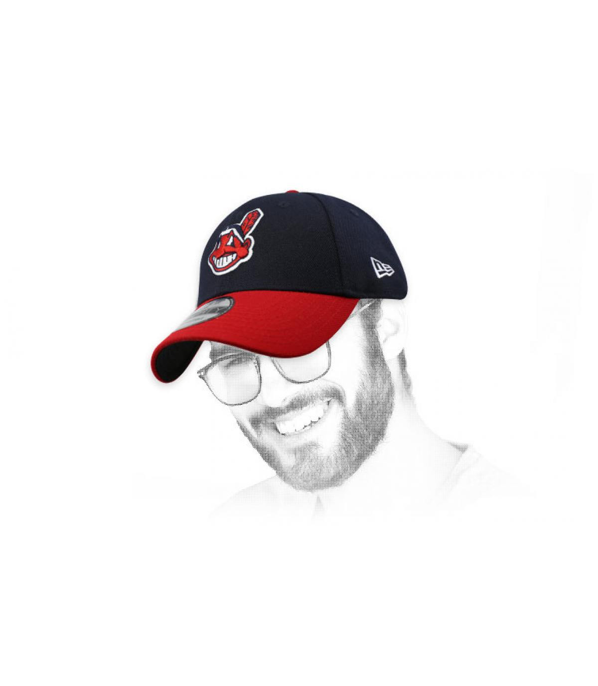 Indians cap blue red MLB The League Indians team